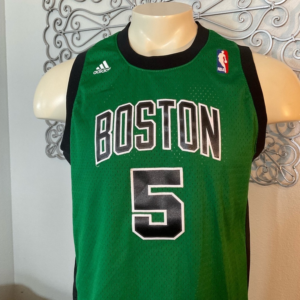 🏀HP🏀 Adidas Boston Celtics #5 Garnett Mesh Swingman Jersey Size Youth XL 18-20
